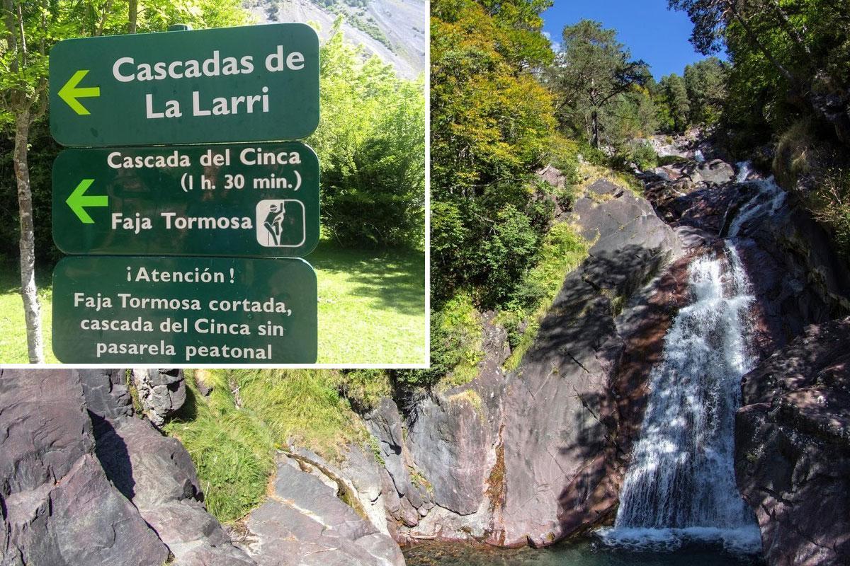 Weg zu den Llanos de La Larri und Cascadas de La Larri