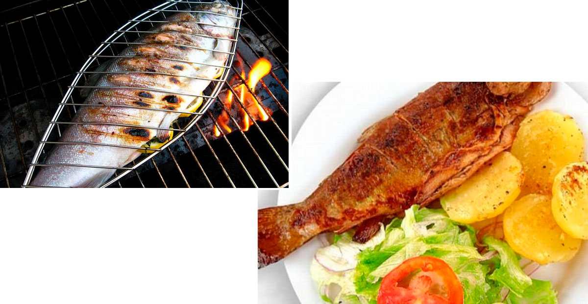 Grilled trout is a typical dish in the Ordesa region of Huesca, Spain.